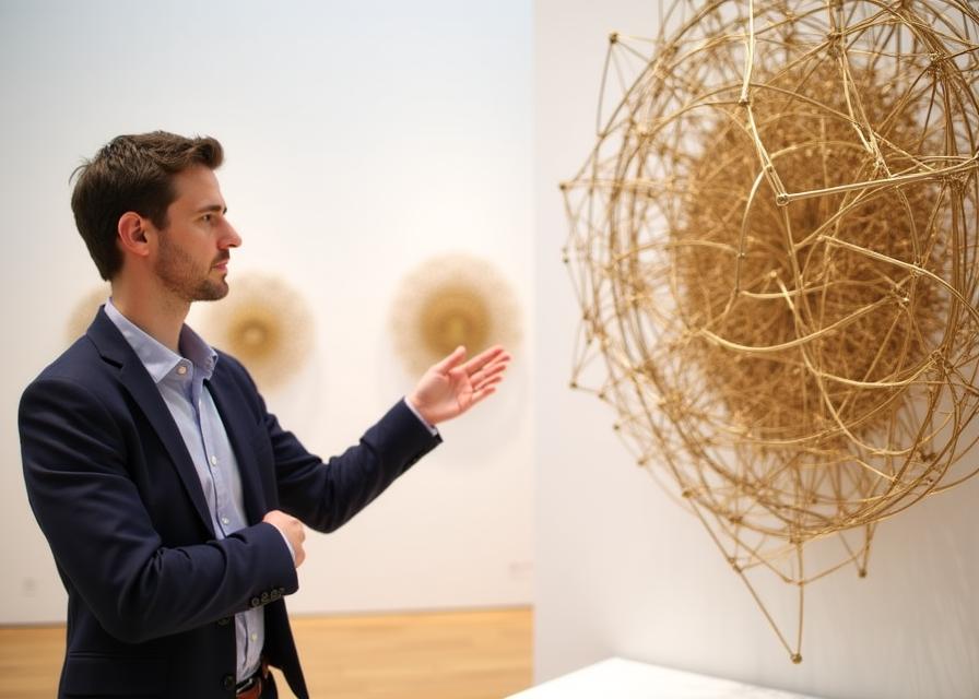 Guida che spiega un opera matematica